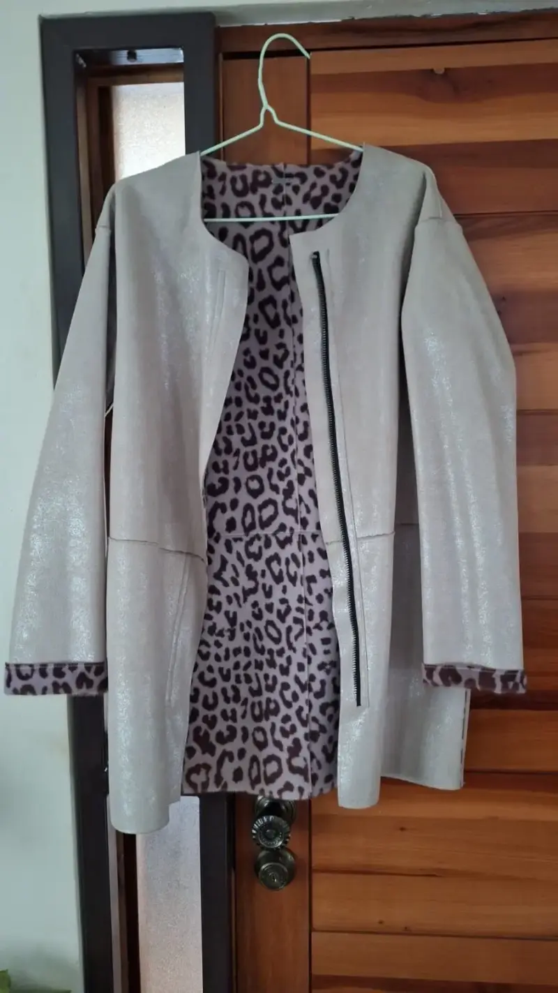 Abrigo champagne reversible  leopardo  PEPE JEANS