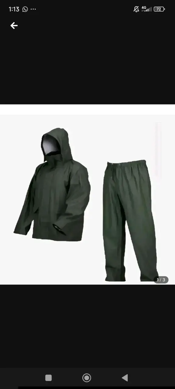 Traje de Agua verde con capucha Talla L - 1