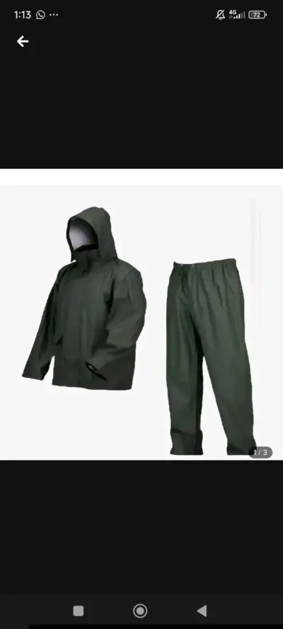 Traje de Agua verde con capucha Talla L - miniatura 1