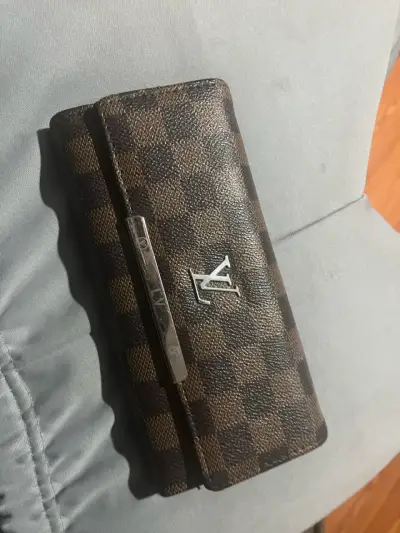 Cartera de Cuero Louis Vuitton Damier - miniatura 1