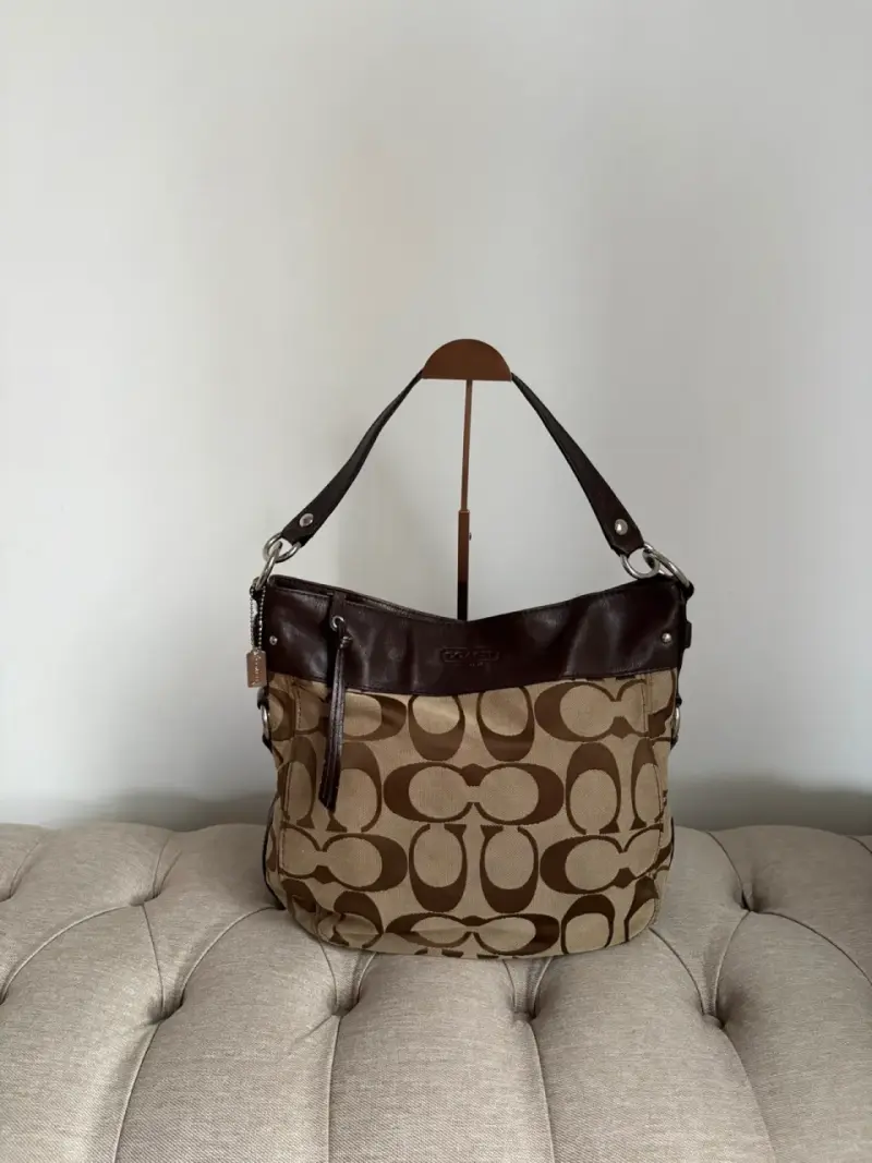 Bolso de hombro Coach marrón - 1