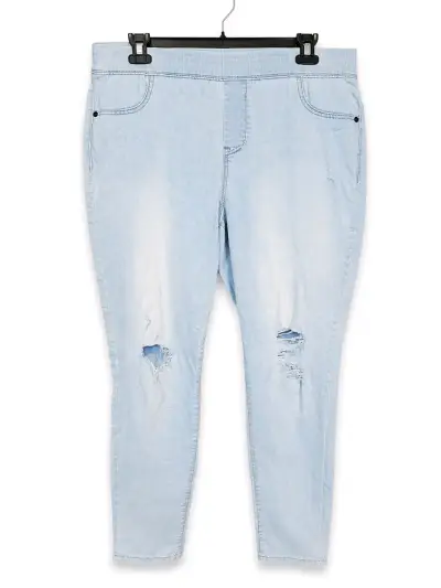 Jeans de mujer desgastado celestes - miniatura 1