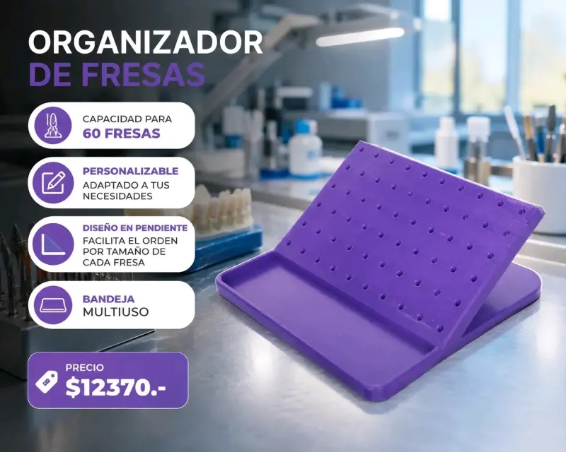 Organizador de fresas dental personalizable - 1