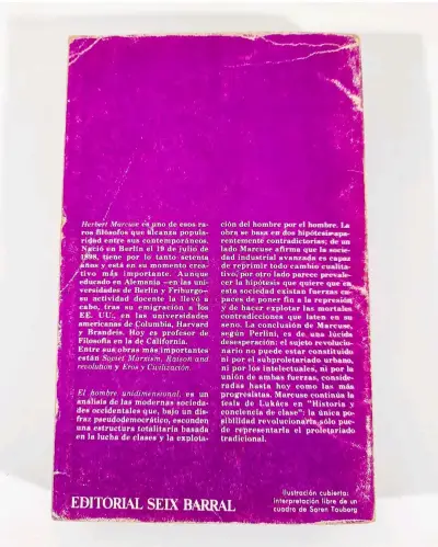 El Hombre Unidimensional - Herbert Marcuse. - miniatura 3
