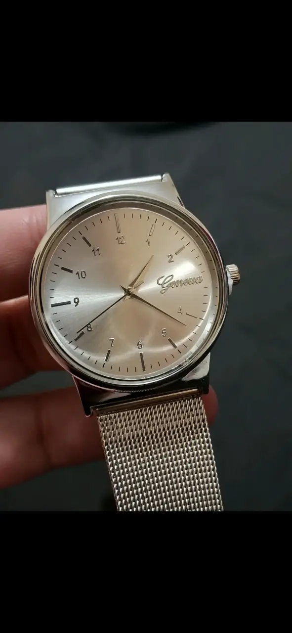 Reloj de pulsera Geneva plateado elegante - 1