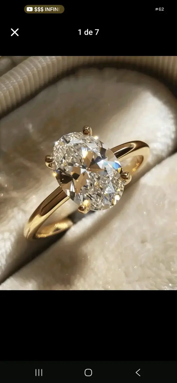 Anillo de compromiso oro 18k Acero inoxidable - 1