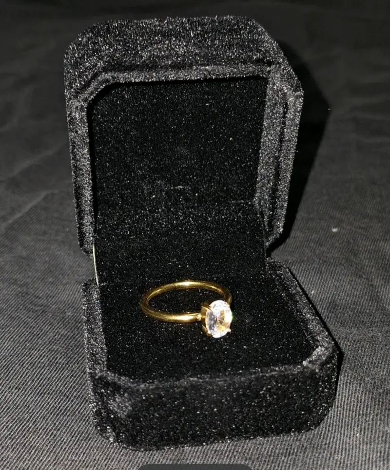 Anillo de compromiso oro 18k Acero inoxidable - 4