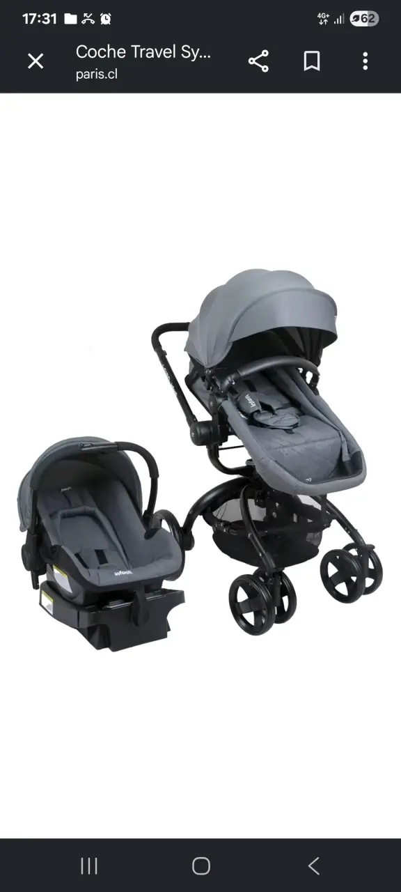 Coche Travel System Infanti gris con silla de auto - 2