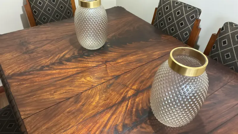 Juego de comedor de madera con 6 sillas - 4