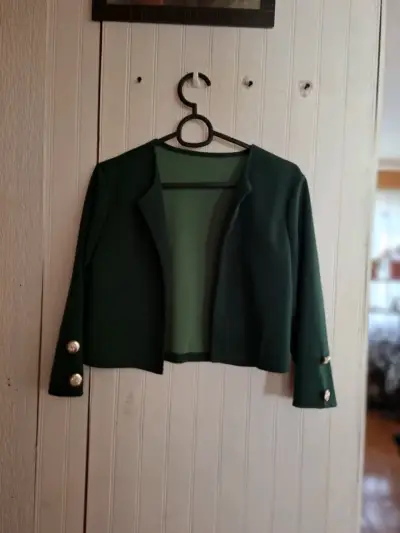 Blazer verde elegante para mujer - miniatura 1