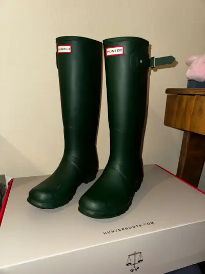 Botas de lluvia Hunter verde oliva - miniatura 1