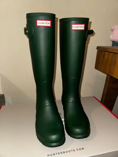 Botas de lluvia Hunter verde oliva - miniatura 3