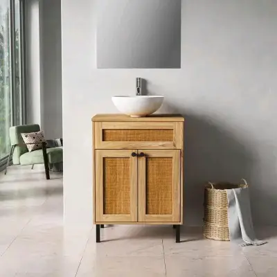 Mueble de baño con lavabo de cerámica - miniatura 1