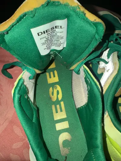 Zapatillas deportivas Diesel verdes y amarillas - miniatura 5