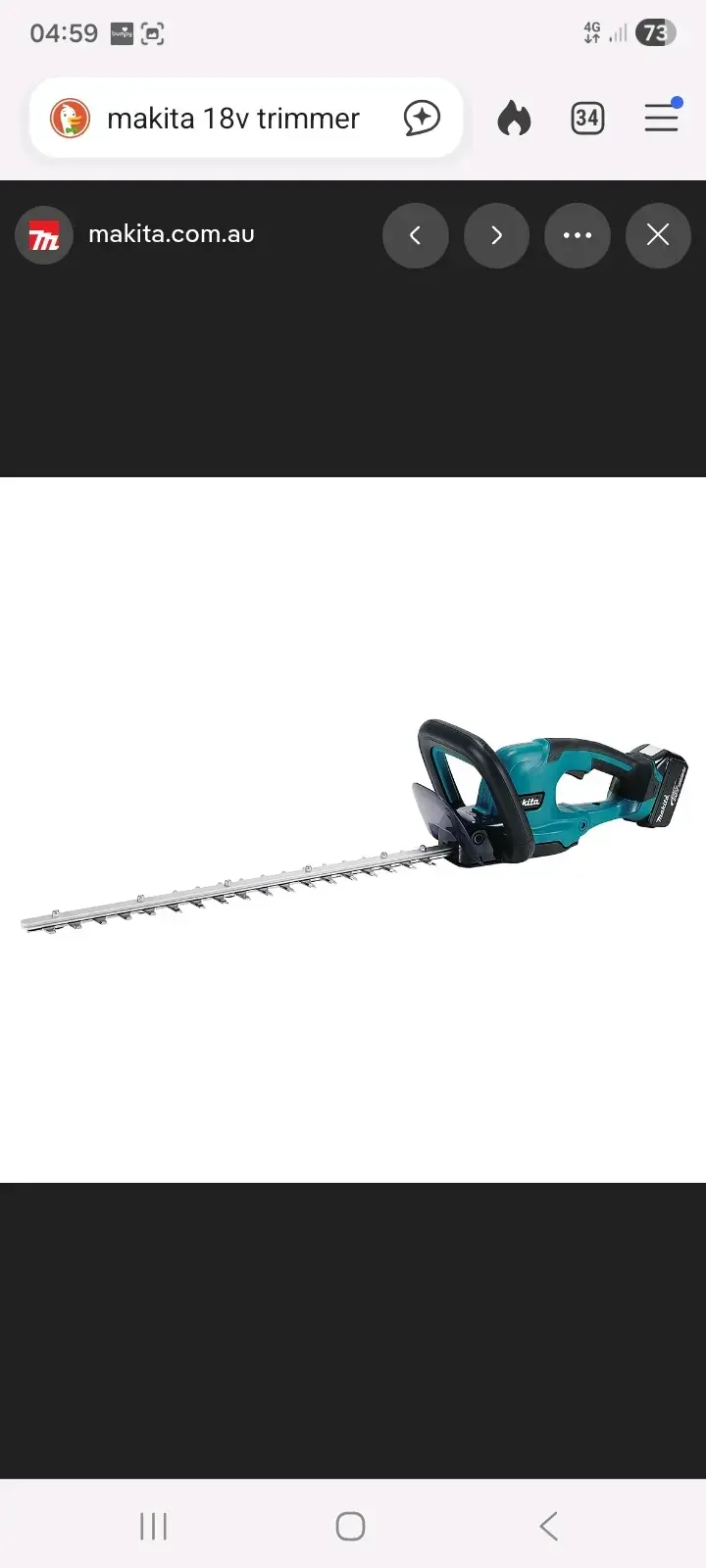 Cortasetos inalámbrico Makita 18V