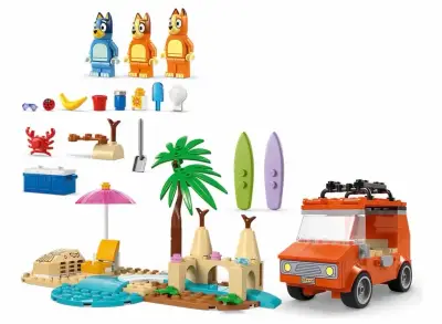Set de construcción LEGO Bluey Playa y Auto Familiar - miniatura 2