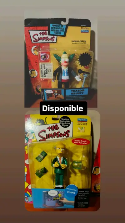 Figuras interactivas de Los Simpsons Tuxedo Krusty y Montgomery Burns - miniatura 1
