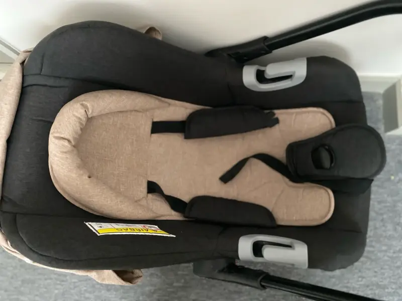Silla huevito de Auto para Bebé con Capota Beige - 3