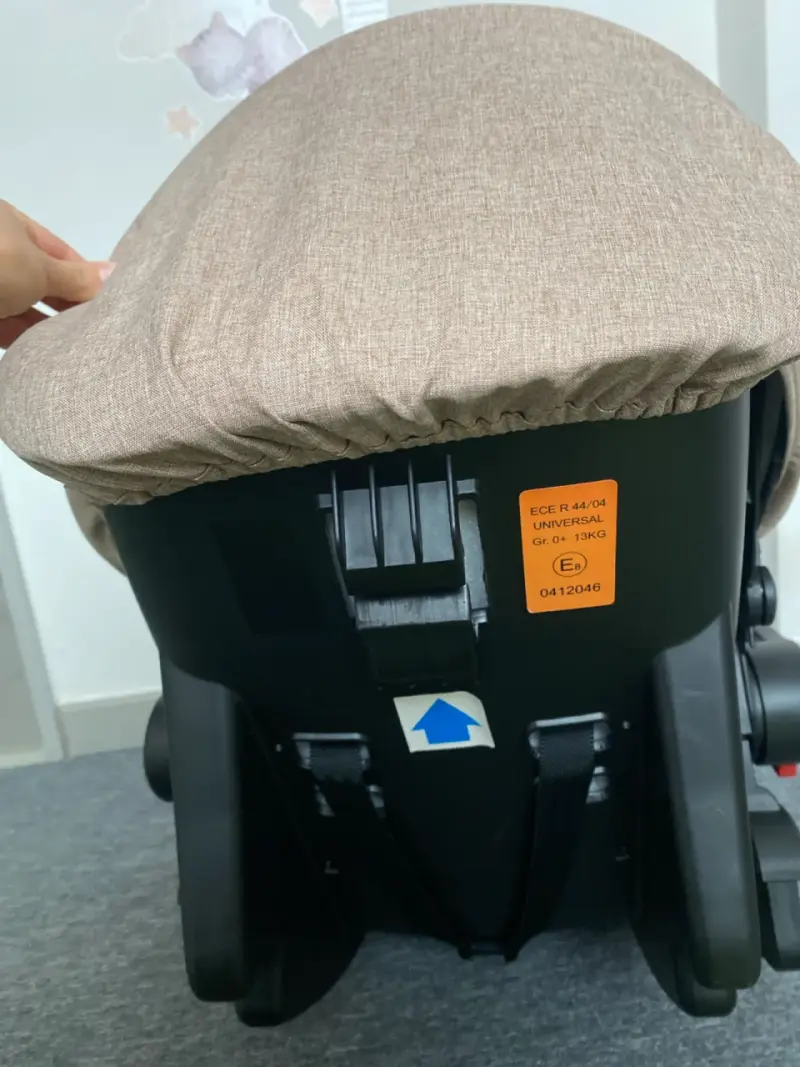 Silla huevito de Auto para Bebé con Capota Beige - 5