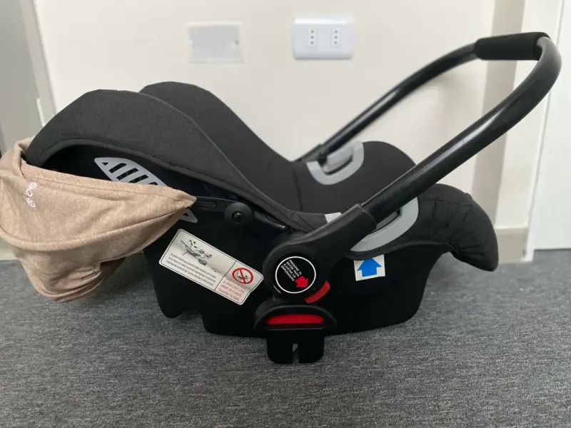 Silla huevito de Auto para Bebé con Capota Beige - 6