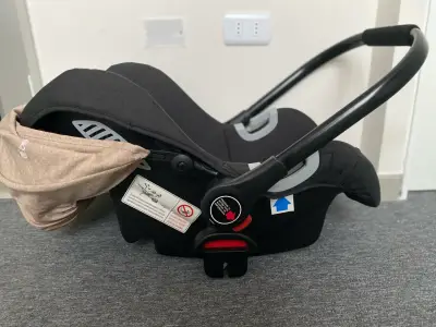Silla huevito de Auto para Bebé con Capota Beige - miniatura 6