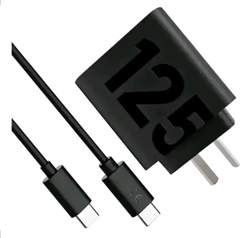 Cargador rápido USB-C 125W negro