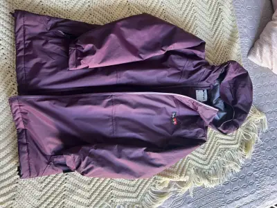 Chaqueta impermeable morada para adolescentes Uppi - miniatura 1