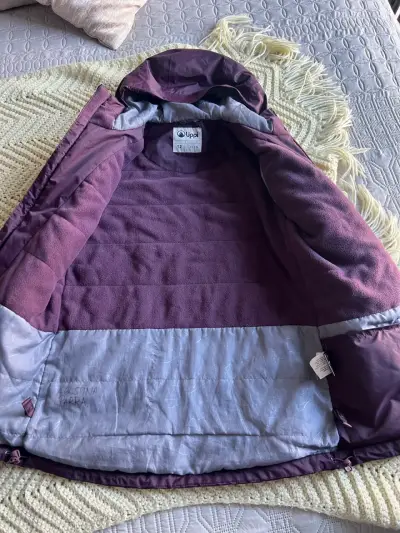 Chaqueta impermeable morada para adolescentes Uppi - miniatura 2