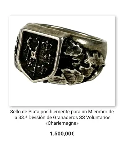 Anillo de plata de la segunda guerra mundial - miniatura 4