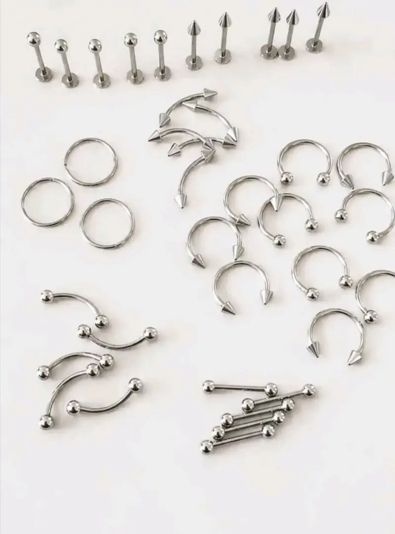 Set de Piercings de Acero Inoxidable - 2