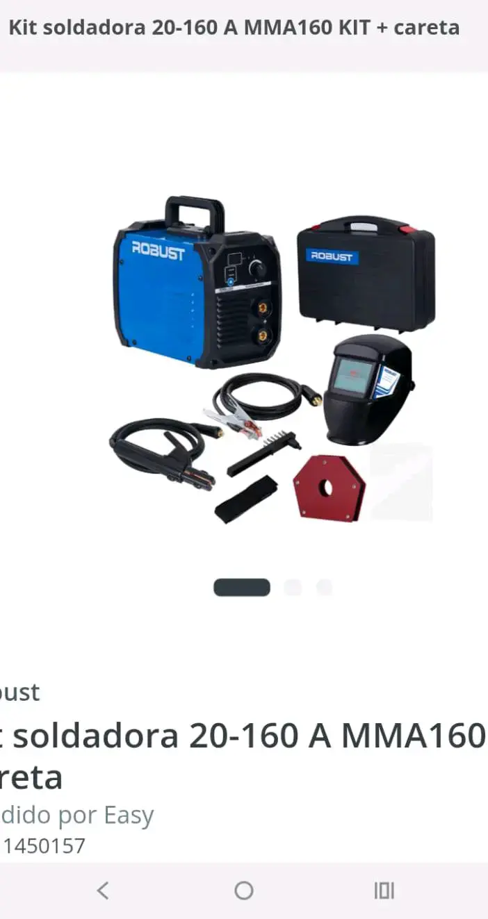 Kit Soldadora MMA160 con Careta y Accesorios