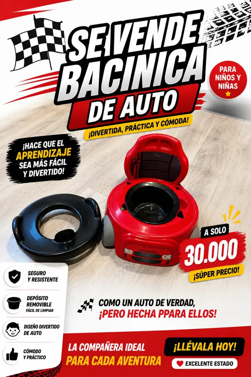 Bacinica de auto para niños, diseño divertido - 2