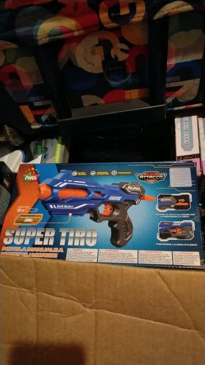 Pistola de Juguete Super Tiro Azul - 2