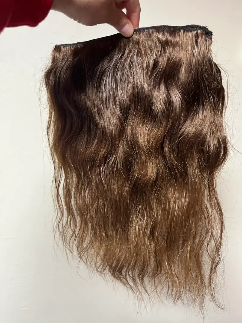 Extensiones de cabello ondulado castaño claro - 3