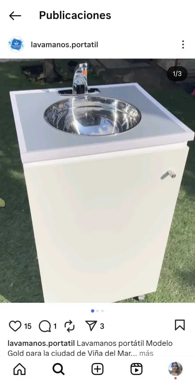 Lavamanos portátil con gabinete, son 2 muebles - 1