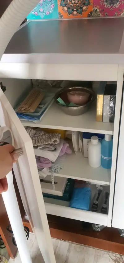Lavamanos portátil con gabinete, son 2 muebles - miniatura 5
