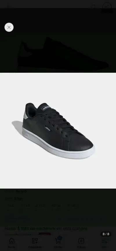 Zapatillas negras Adidas para hombre - miniatura 1