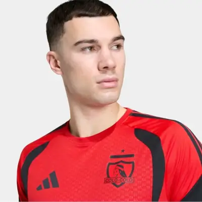 Camiseta de entrenamiento Colo-Colo roja Adidas - miniatura 2
