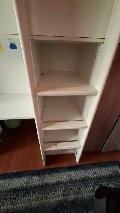 Cama alta con escritorio y estantería para niños - miniatura 6
