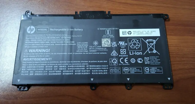 Batería recargable HP HT03XL para laptop