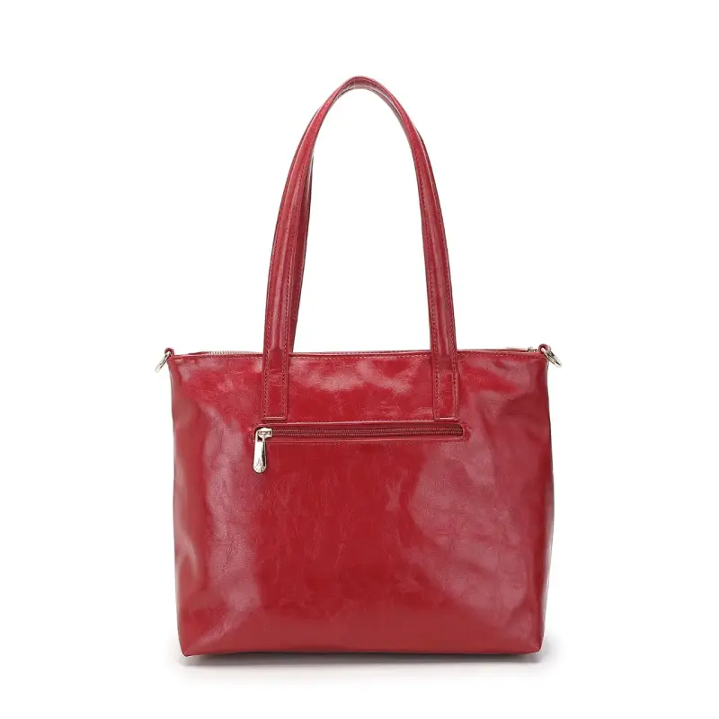 cartera marca Lilas color rojo, excelente calidad - 2