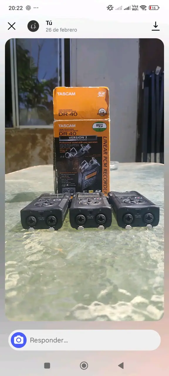 Grabadora de Audio Tascam DR-40 Version 2