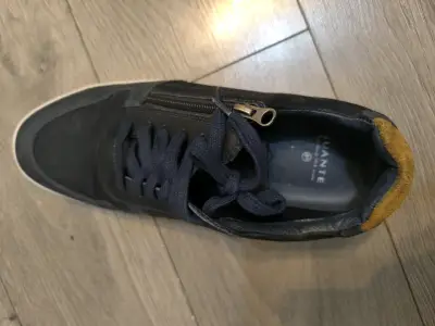 Zapatillas Guante de cuero azul con cierre lateral - miniatura 3
