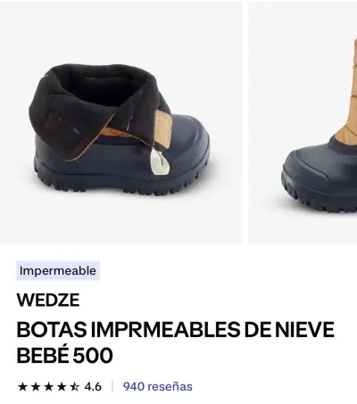 Botas de nieve impermeables para bebé Wedze 500 - miniatura 2