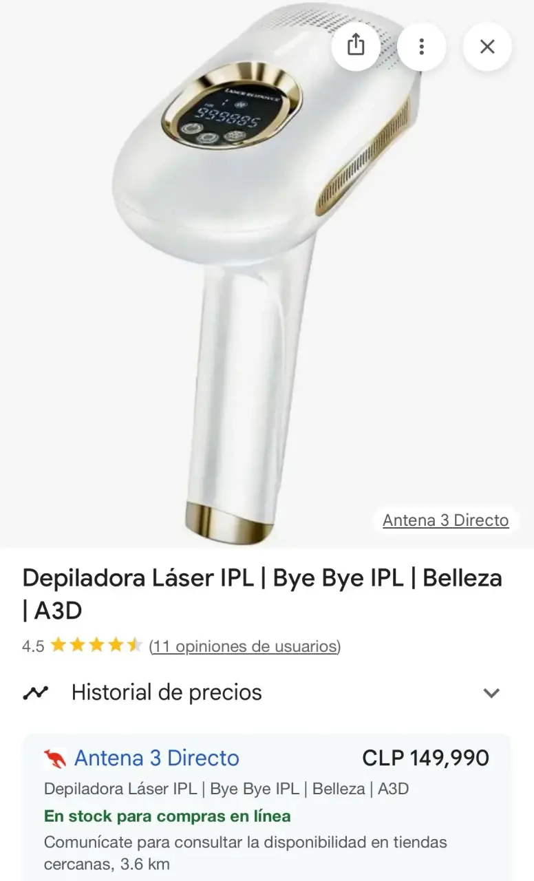 Depiladora Láser IPL Bye Bye con 9 Niveles - 2