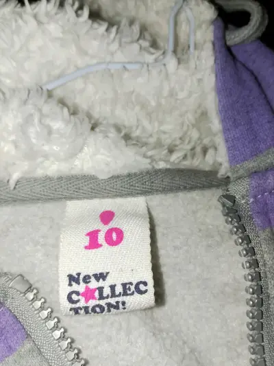 Polerón con capucha a rayas gris y morado - miniatura 2
