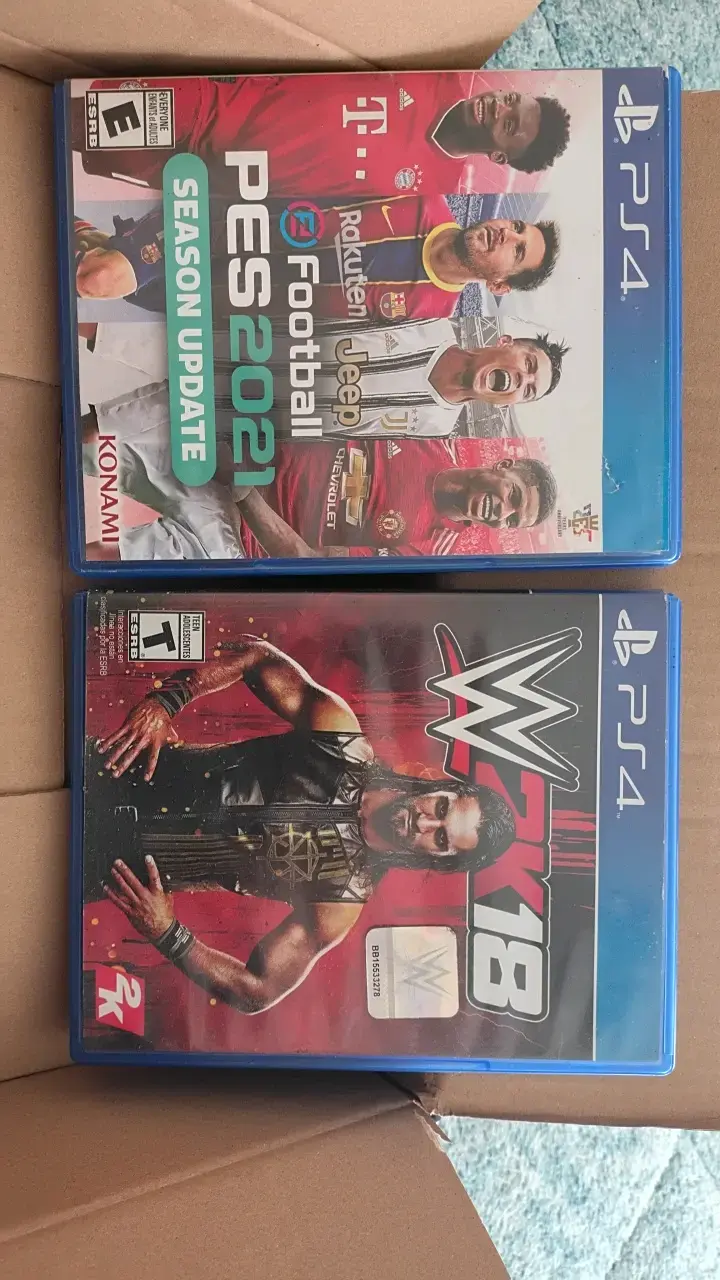 Juegos PS4 PES 2021 y WWE 2K18 en buen estado