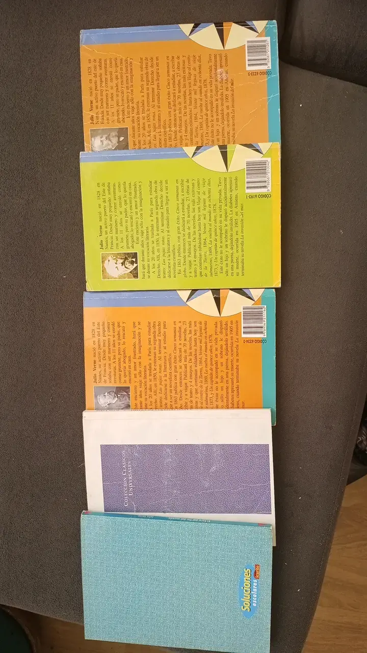 Colección de 5 libros clásicos de Julio Verne - 2