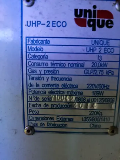 Horno industrial a gas Unique UHP-2 ECO - miniatura 3