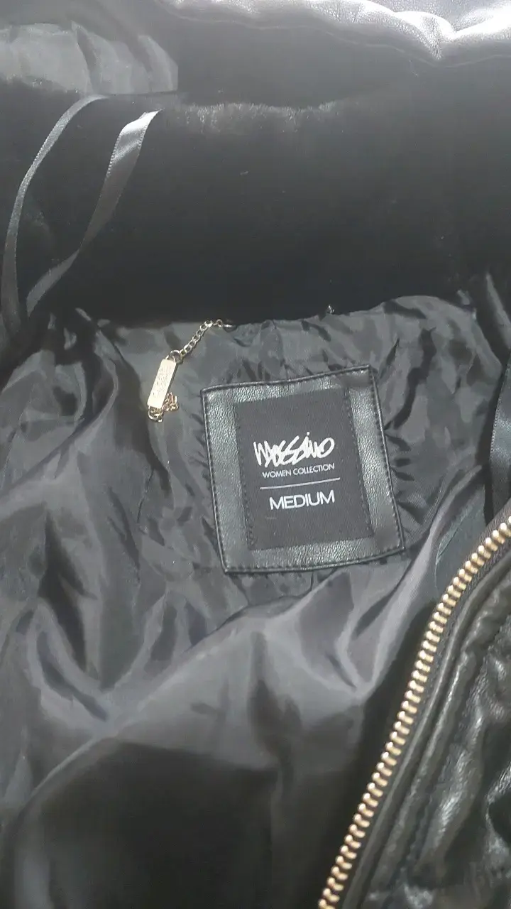 Chaqueta de cuero negra Mossimo para mujer - 2